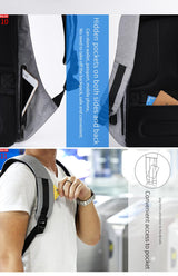 KALIDI Waterproof Anti theft USB Charging Laptop Backpack