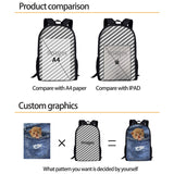 WHOSEPET 3Pcs/Set Printing School Bags For Kids
