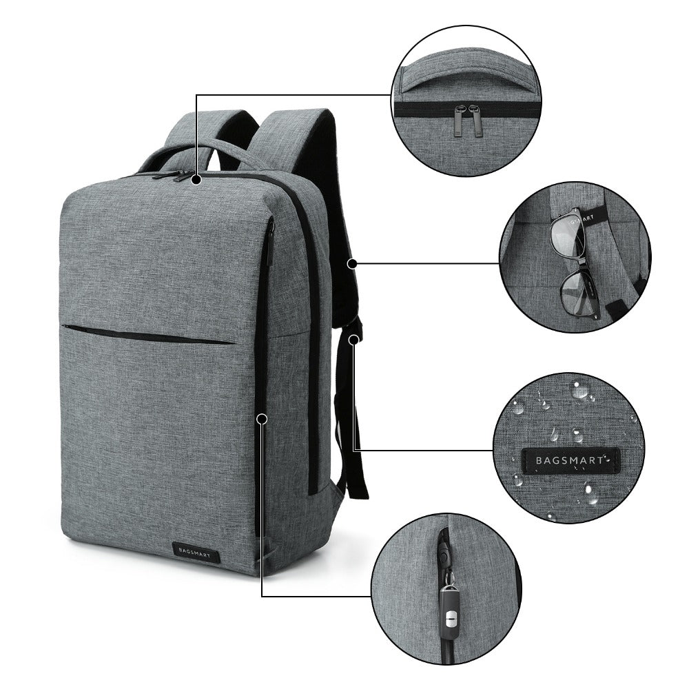 bagsmart slim business laptop backpack BAGSMART Multifunction Laptop Backpack – Wolf Pack Bags
