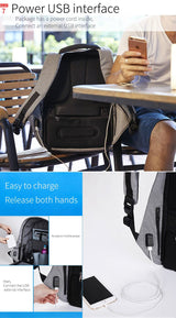 KALIDI Waterproof Anti theft USB Charging Laptop Backpack