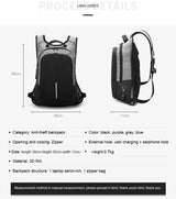 Anti Theft Waterproof Laptop Backpack