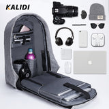 KALIDI Waterproof Anti theft USB Charging Laptop Backpack