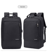 Fashion men 15.6 inch usb charging anti theft business laptop backpack