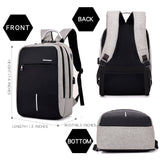 Water Resistant Anti-theft Business Laptop Backpack with USB Charging Port & Lock