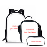 WHOSEPET 3Pcs/Set Printing School Bags For Kids